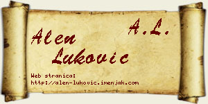 Alen Luković vizit kartica